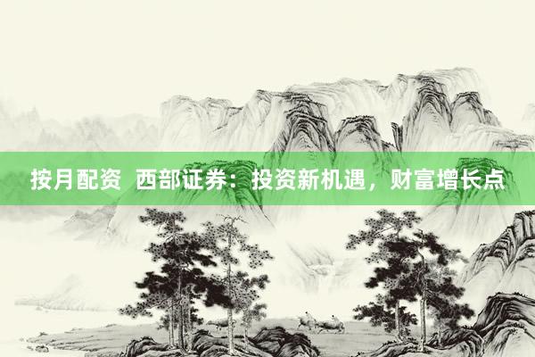 按月配资  西部证券：投资新机遇，财富增长点