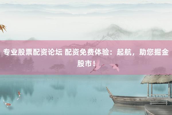专业股票配资论坛 配资免费体验：起航，助您掘金股市！