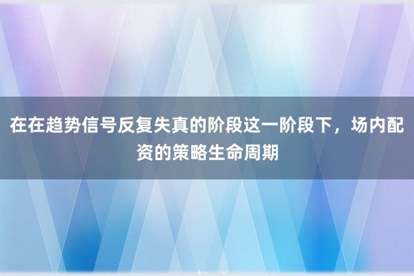 在在趋势信号反复失真的阶段这一阶段下，场内配资的策略生命周期