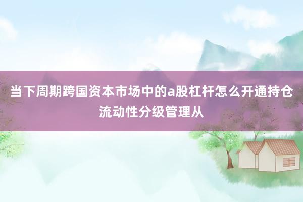 当下周期跨国资本市场中的a股杠杆怎么开通持仓流动性分级管理从