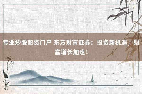 专业炒股配资门户 东方财富证券：投资新机遇，财富增长加速！